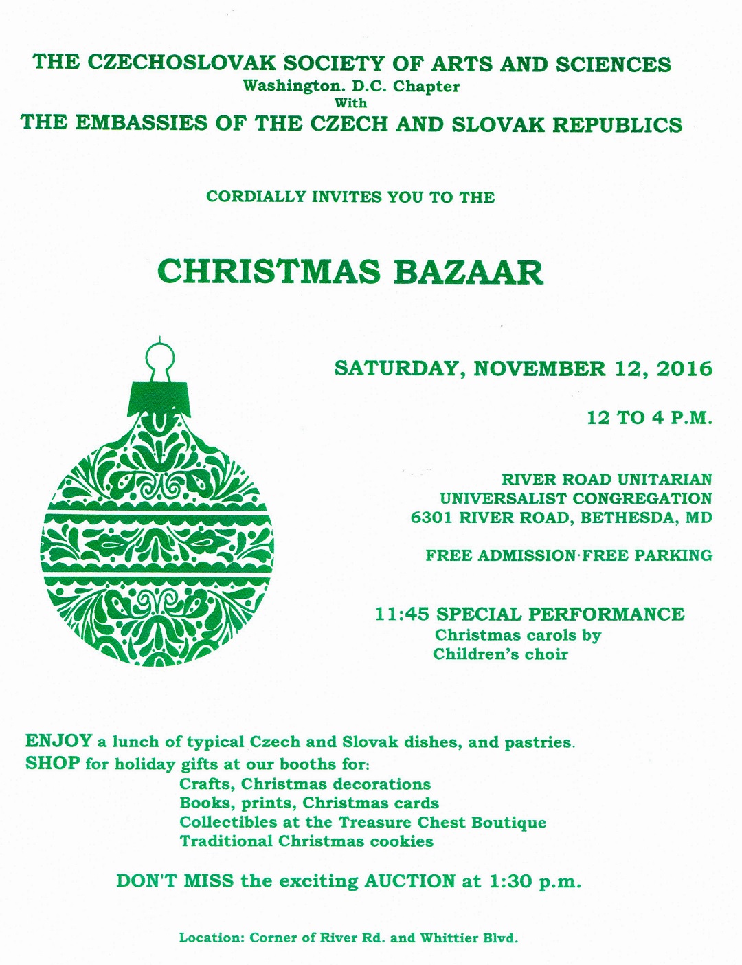 2016 SVUW Christmas Bazaar